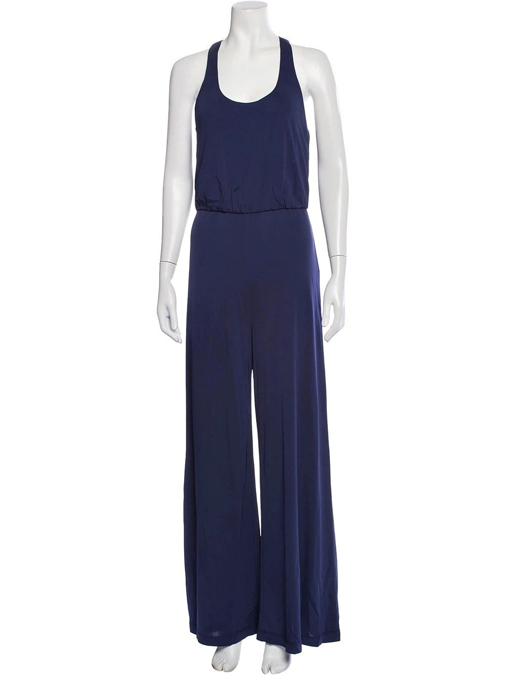 Alice + Olivia Navy Wide-Leg Jumpsuit